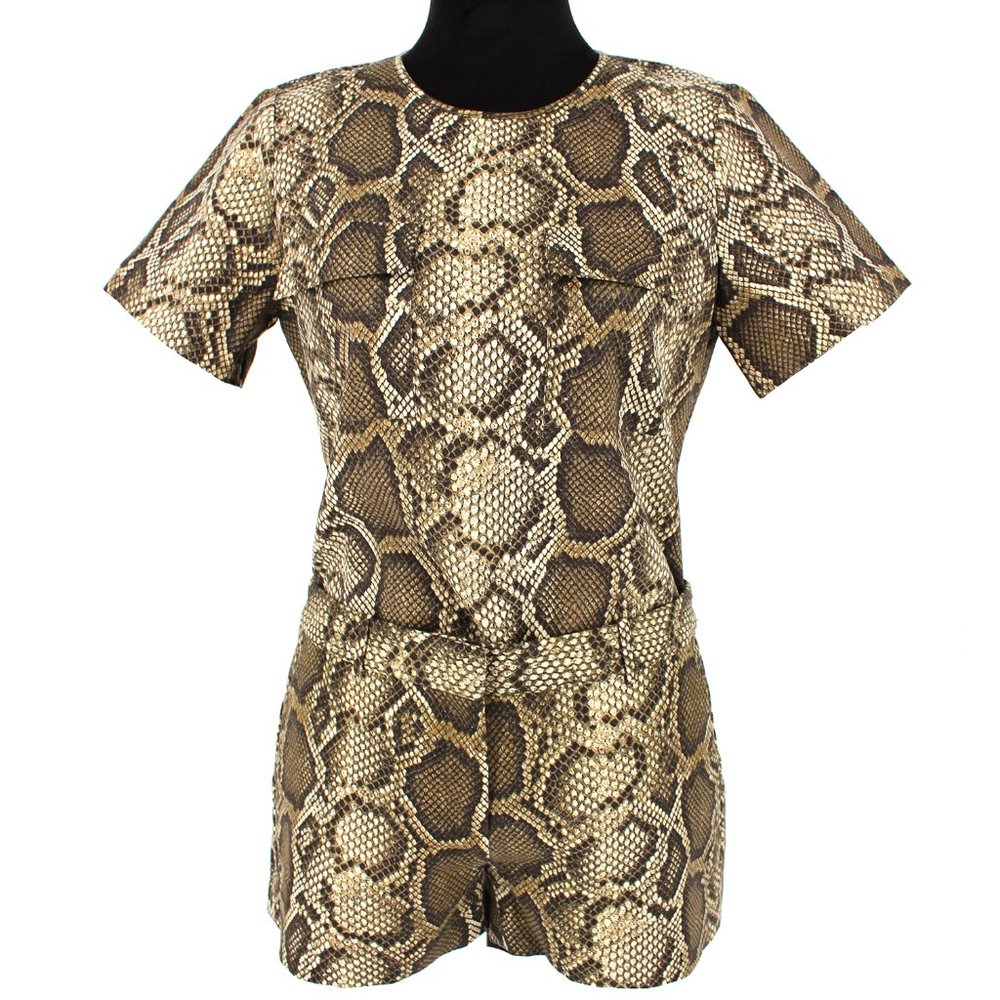 NWT Michael Kors Duffle Snakeskin Short Set Size 4